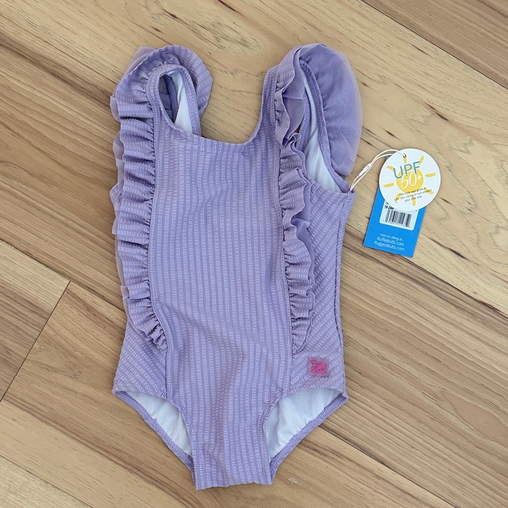 RuffleButts - Lavender Seersucker Waterfall One Piece 18-24 months NWT